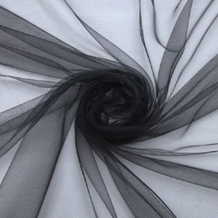 TULE LISO PRETO LARGURA 2,40 M