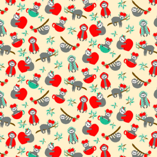 TRICOLINE BICHO PREGUIÇA AMARELO 100% ALGODÃO