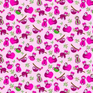 TRICOLINE BICHO PREGUIÇA ROSA 100% ALGODÃO