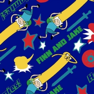 TRICOLINE HORA DE AVENTURA AZUL 100% ALGODÃO 0,50X0,70 M