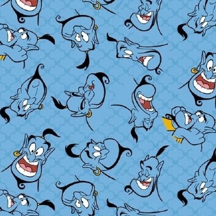 TRICOLINE DISNEY GENIO DA LAMPADA AZUL 100% ALGODÃO 0,50X0,70 M