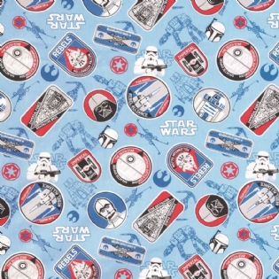 TRICOLINE STAR WARS AZUL 100% ALGODAO 0,50X0,70 M
