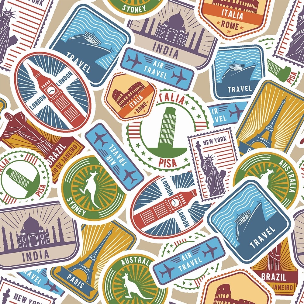 TRICOLINE VIAGENS SELOS 100% ALGODÃO