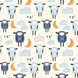 TRICOLINE CARNEIRINHOS SONHANDO 100% ALGODÃO