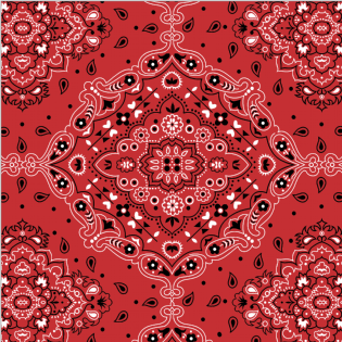 TRICOLINE BANDANA VERMELHA 100% ALGODÃO