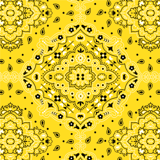 TRICOLINE BANDANA AMARELA 100% ALGODÃO