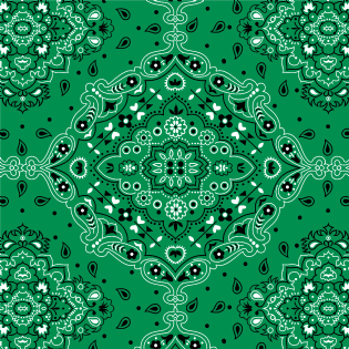 TRICOLINE BANDANA VERDE 100% ALGODÃO