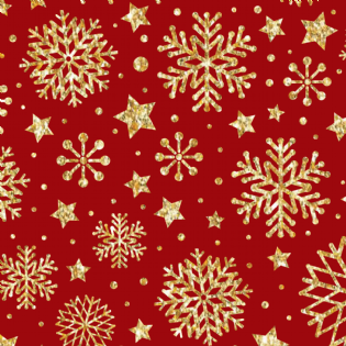  TRICOLINE FLOCOS DE NEVE VERMELHO 100% ALGODÃO